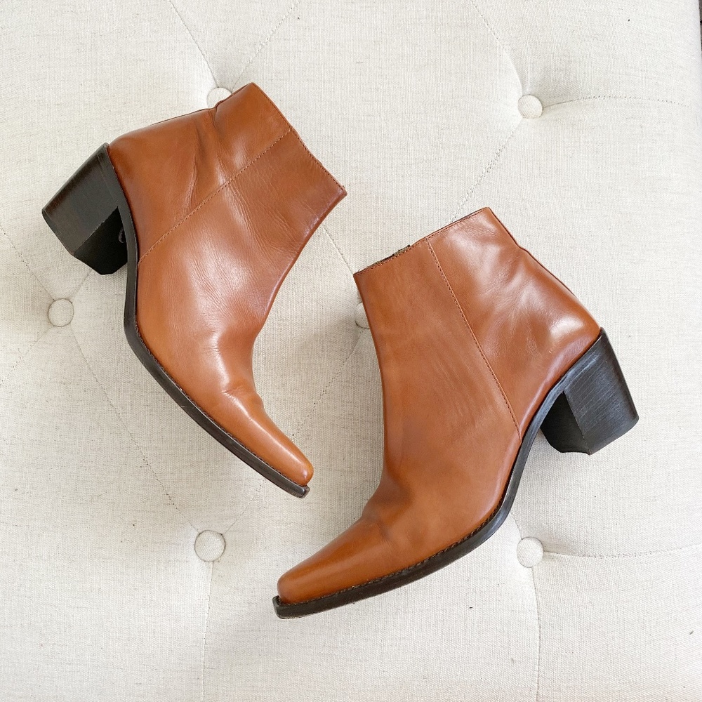 Donald J Pliner Tanith Leather Boots 7.5 - Picture 1 of 6